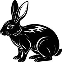 Rabbit silhouette illustration design vector