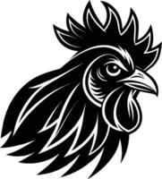 gallo cabeza silueta ilustración diseño vector