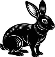 Rabbit silhouette illustration design vector