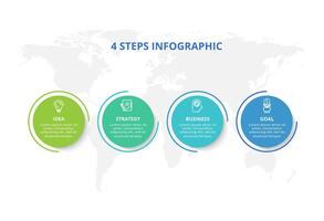 Abstract arrows of graph, diagram with 4 steps, options, parts or processes. business template for presentation vector