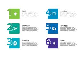 Abstract arrows of graph, diagram with 6 steps, options, parts or processes. business template for presentation vector