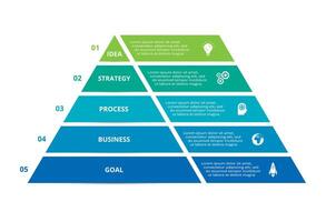 Abstract arrows of graph, diagram with 5 steps, options, parts or processes. business template for presentation vector