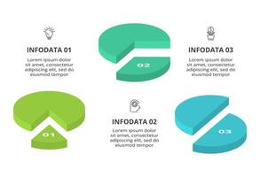 3D infographic pyramid, or comparison chart with 3 colorful levitating layers. The concept of levels or stages of a business project. Realistic infographic design template. vector