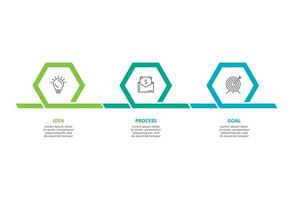 Abstract arrows of graph, diagram with 3 steps, options, parts or processes. business template for presentation vector