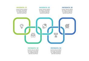 Abstract arrows of graph, diagram with 5 steps, options, parts or processes. business template for presentation vector