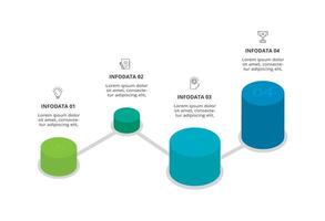 3d infografía pirámide, o comparación gráfico con 5 5 vistoso levitando capas. el concepto de niveles o etapas de un negocio proyecto. realista infografía diseño modelo. vector