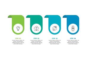 Abstract arrows of graph, diagram with 4 steps, options, parts or processes. business template for presentation vector