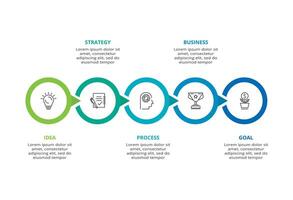 Abstract arrows of graph, diagram with 5 steps, options, parts or processes. business template for presentation vector