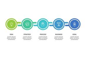 Abstract arrows of graph, diagram with 5 steps, options, parts or processes. business template for presentation vector