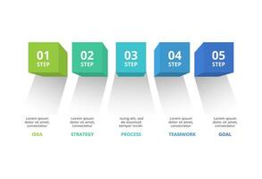 Abstract arrows of graph, diagram with 5 steps, options, parts or processes. business template for presentation vector