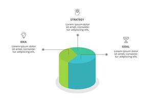 3d infografía pirámide, o comparación gráfico con 3 vistoso levitando capas. el concepto de niveles o etapas de un negocio proyecto. realista infografía diseño modelo. vector