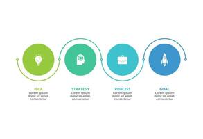 Abstract arrows of graph, diagram with 4 steps, options, parts or processes. business template for presentation vector