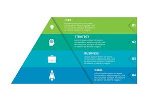 Abstract arrows of graph, diagram with 4 steps, options, parts or processes. business template for presentation vector