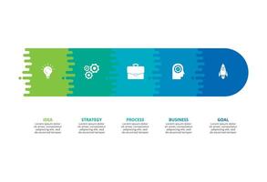 Abstract arrows of graph, diagram with 5 steps, options, parts or processes. business template for presentation vector