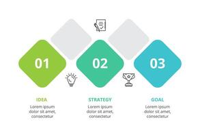 Abstract arrows of graph, diagram with 3 steps, options, parts or processes. business template for presentation vector