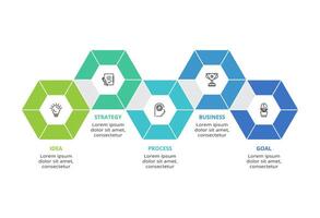 Abstract arrows of graph, diagram with 5 steps, options, parts or processes. business template for presentation vector