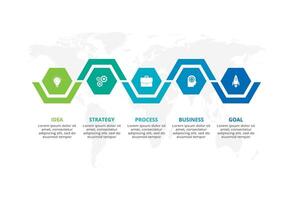 Abstract arrows of graph, diagram with 5 steps, options, parts or processes. business template for presentation vector