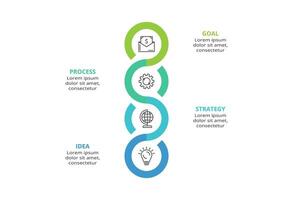 Abstract arrows of graph, diagram with 4 steps, options, parts or processes. business template for presentation vector