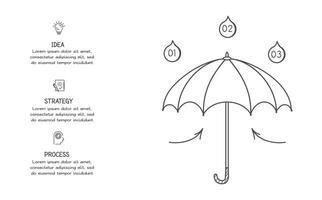 Doodle infographic elements with 3 options. business template for presentation vector