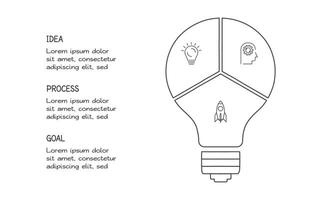 Doodle infographic elements with 3 options. business template for presentation vector