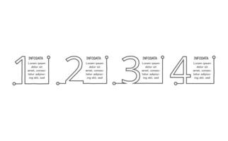 Doodle infographic elements with 4 options. business template for presentation vector