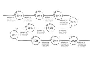 Doodle infographic elements with 10 options. business template for presentation vector