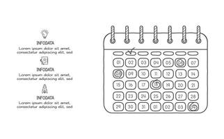 Doodle infographic elements with 3 options. business template for presentation vector