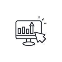 analysis icon. .Editable stroke.linear style sign for use web design,logo.Symbol illustration. vector