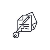 Keyword icon. .Editable stroke.linear style sign for use web design,logo.Symbol illustration. vector