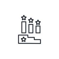 Ranking icon. .Editable stroke.linear style sign for use web design,logo.Symbol illustration. vector