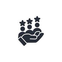 customer review icon. .Editable stroke.linear style sign for use web design,logo.Symbol illustration. vector