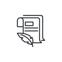 Blog icon. .Editable stroke.linear style sign for use web design,logo.Symbol illustration. vector