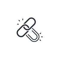 Link icon. .Editable stroke.linear style sign for use web design,logo.Symbol illustration. vector