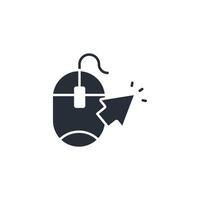 pay per click icon. .Editable stroke.linear style sign for use web design,logo.Symbol illustration. vector