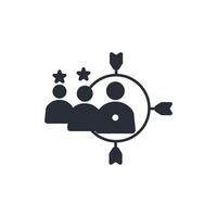 Target audience icon. .Editable stroke.linear style sign for use web design,logo.Symbol illustration. vector
