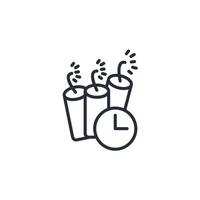 dynamite icon. .Editable stroke.linear style sign for use web design,logo.Symbol illustration. vector