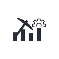 data mining icon. .Editable stroke.linear style sign for use web design,logo.Symbol illustration. vector