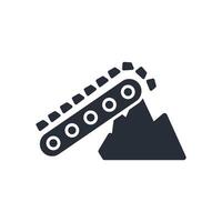 extraction mining icon. .Editable stroke.linear style sign for use web design,logo.Symbol illustration. vector