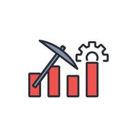data mining icon. .Editable stroke.linear style sign for use web design,logo.Symbol illustration. vector