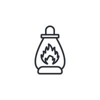 Lantern icon. .Editable stroke.linear style sign for use web design,logo.Symbol illustration. vector