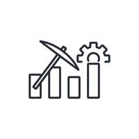 data mining icon. .Editable stroke.linear style sign for use web design,logo.Symbol illustration. vector