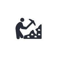 Mining icon. .Editable stroke.linear style sign for use web design,logo.Symbol illustration. vector