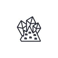 minerals icon. .Editable stroke.linear style sign for use web design,logo.Symbol illustration. vector