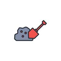 shovel icon. .Editable stroke.linear style sign for use web design,logo.Symbol illustration. vector
