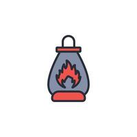 Lantern icon. .Editable stroke.linear style sign for use web design,logo.Symbol illustration. vector