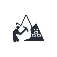 underground mining icon. .Editable stroke.linear style sign for use web design,logo.Symbol illustration. vector