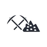 pickaxe icon. .Editable stroke.linear style sign for use web design,logo.Symbol illustration. vector