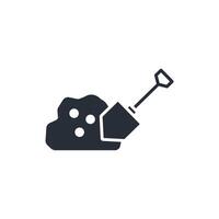 shovel icon. .Editable stroke.linear style sign for use web design,logo.Symbol illustration. vector