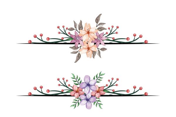 The Blooms Greenery Floral Foliage Ornament Corner Text Separator adds elegant framing text in invitations, cards
