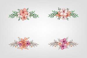 The Blooms Greenery Floral Foliage Ornament Corner Text Separator adds elegant framing text in invitations, cards vector
